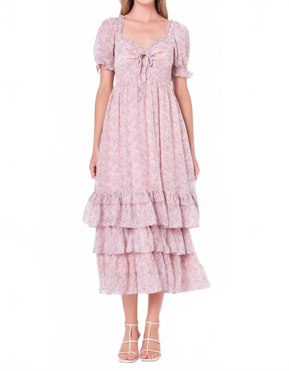 NEW 2.7 AUGUST APPAREL sweetheart maxi dress in pink